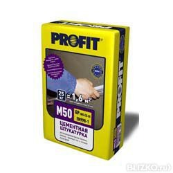 Цементная штукатурная смесь "М50" PROFIT 25 кг.