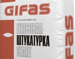 Штукатурка "GIFAS" START гипсовая 30 кг(аналог родбанд, волмапласт)
